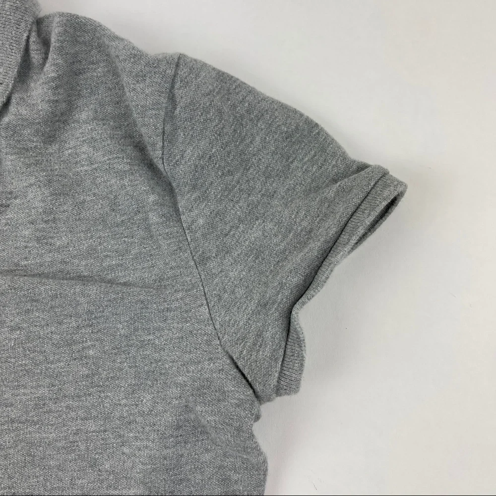 Arizona Jeans Girls Polo Cap Sleeve Gray XS